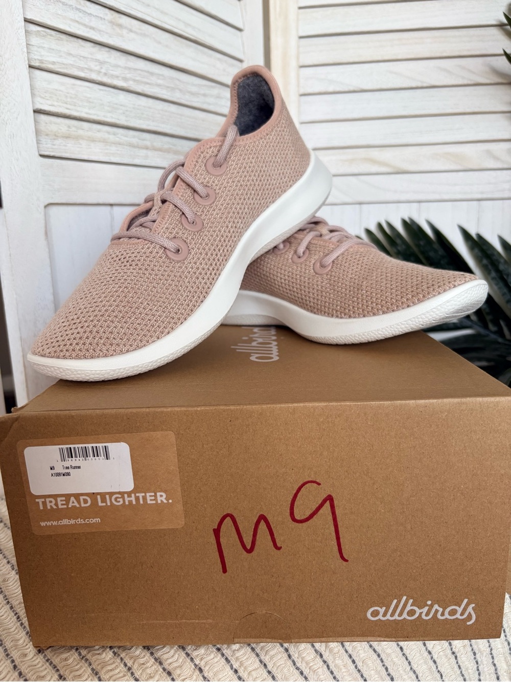 Allbirds Tree Runner Sneakers M9 W11 Dusty Mauve Sustainable Knit NIB